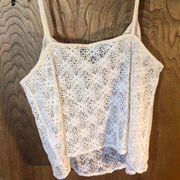 Lace cotton and polyester tank top - Picture 4 of 4